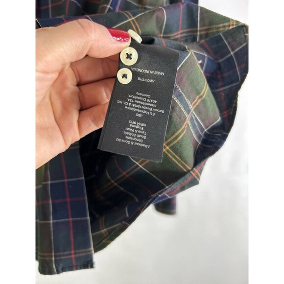 Barbour Tailored Fit Tartan Plaid Button Front Shirt - Picture 7 of 9